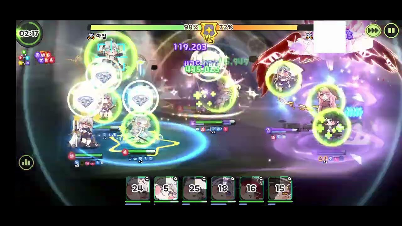 1671만 4광2우 vs 1845만 6우