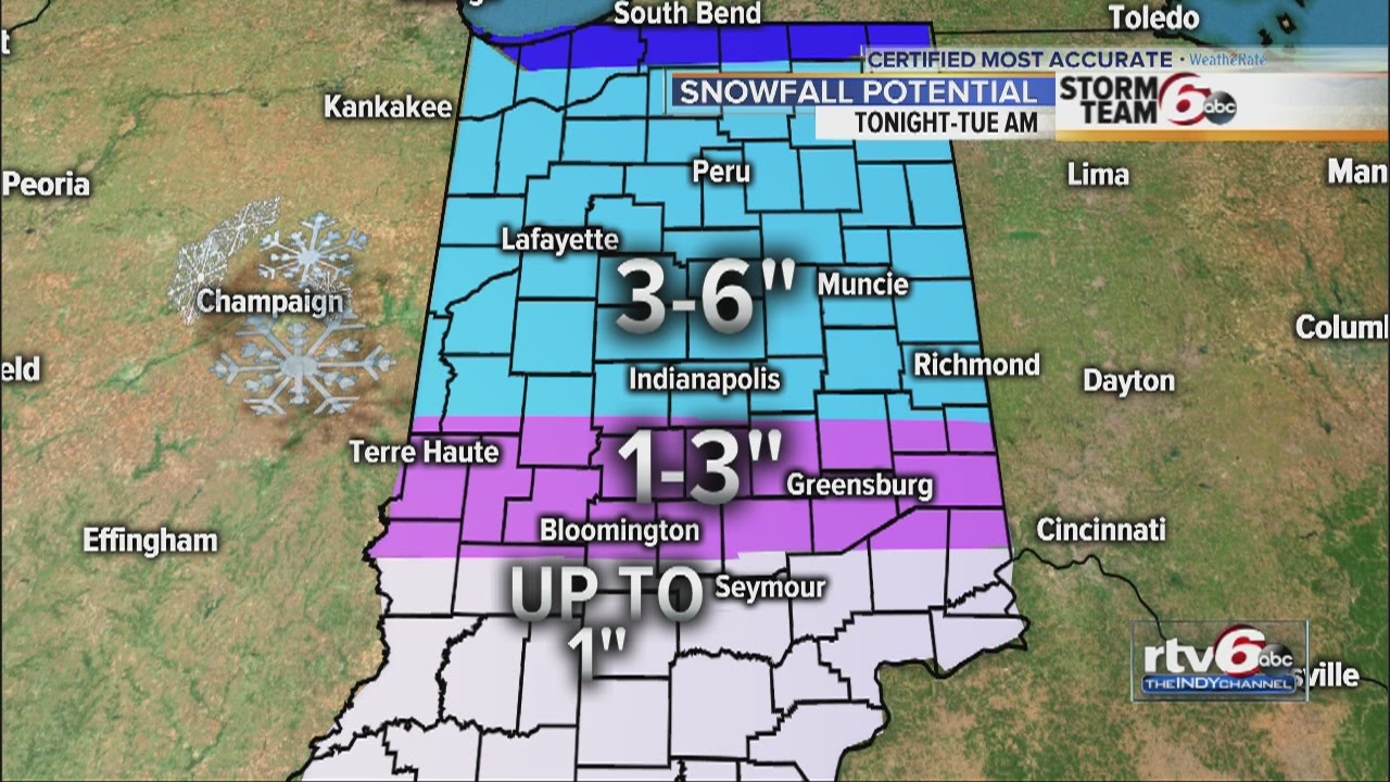 ACTION: Winter Storm Warning for much of central Indiana