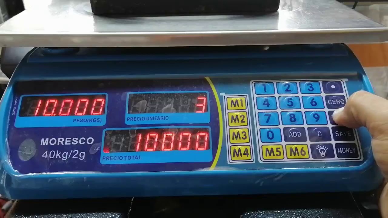Ajuste de peso (calibracion) bascula moresco de 40 kg