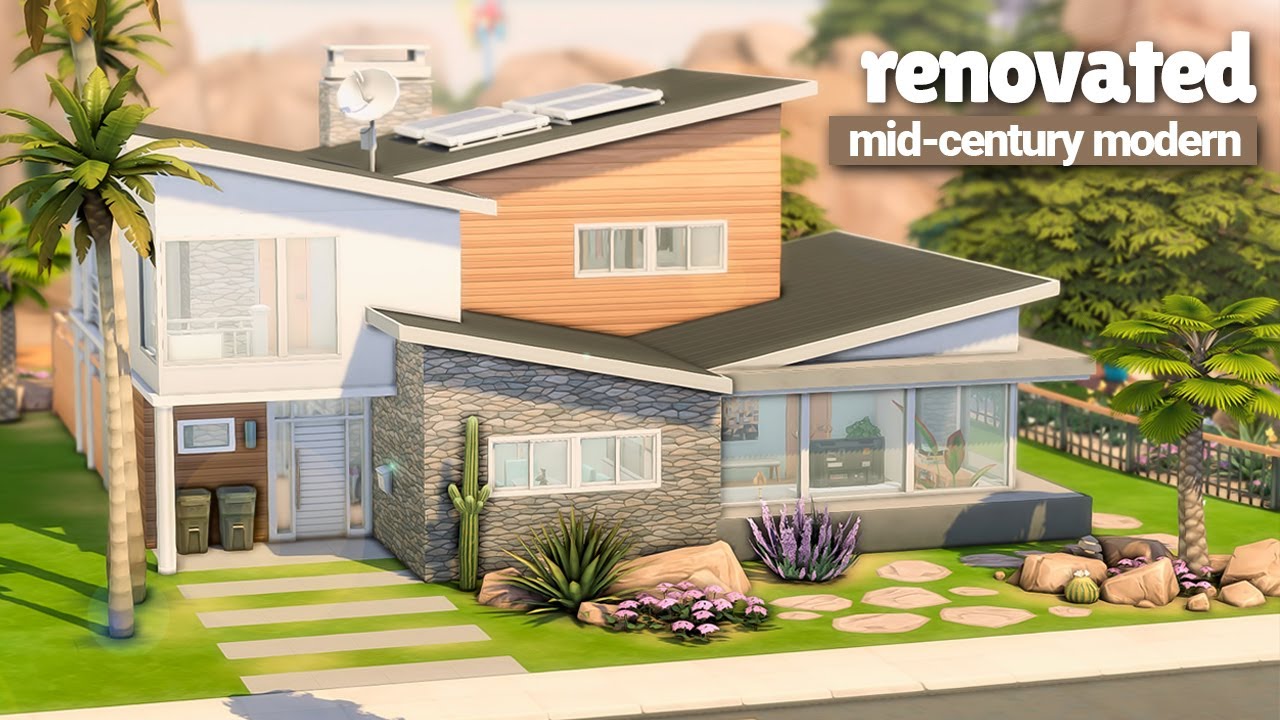 RENOVATED MID-CENTURY FAMILY HOME ️🎨 The Sims 4 Save File Speed Build | No CC
