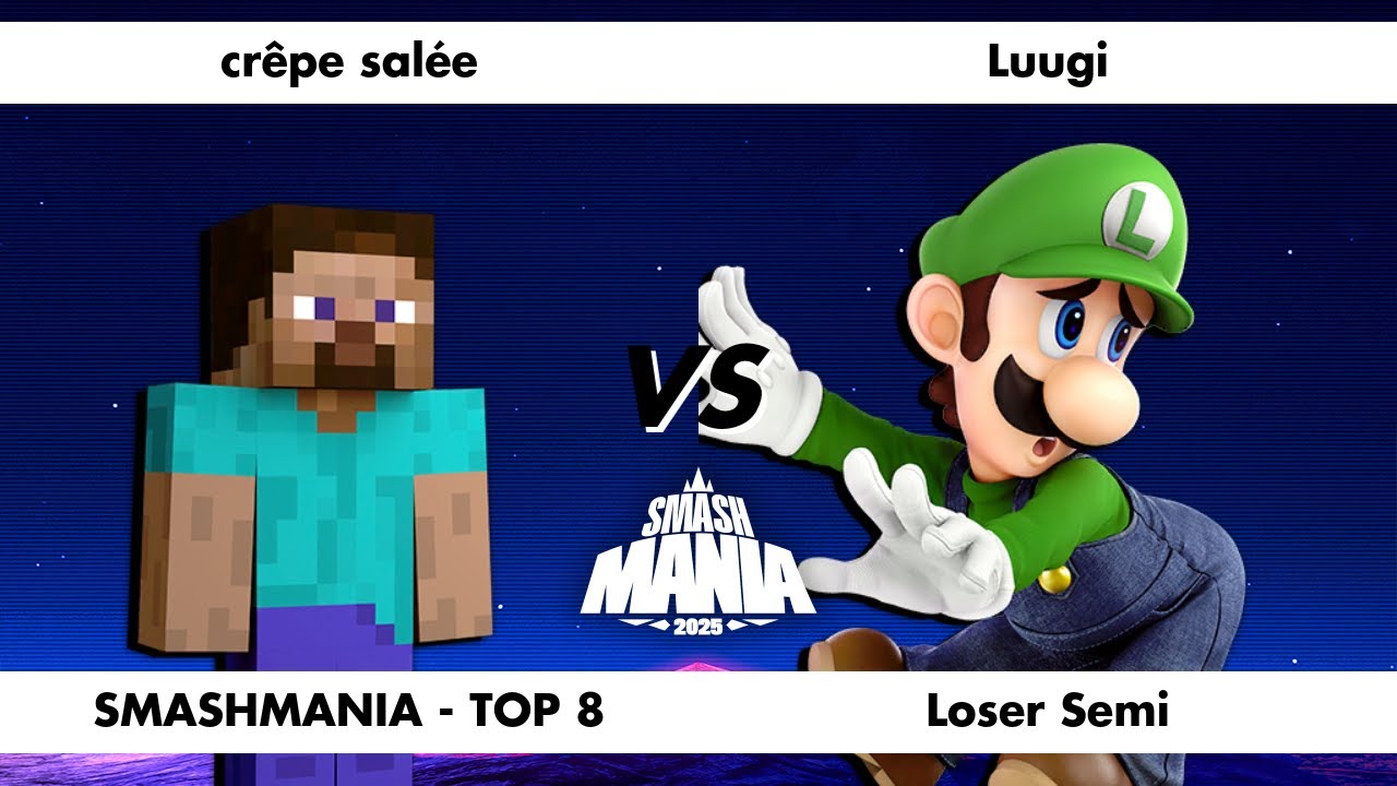 SMASHMANIA - TOP 8 - crêpe salée (Steve) Vs. Luugi (Luigi) - Loser Semi