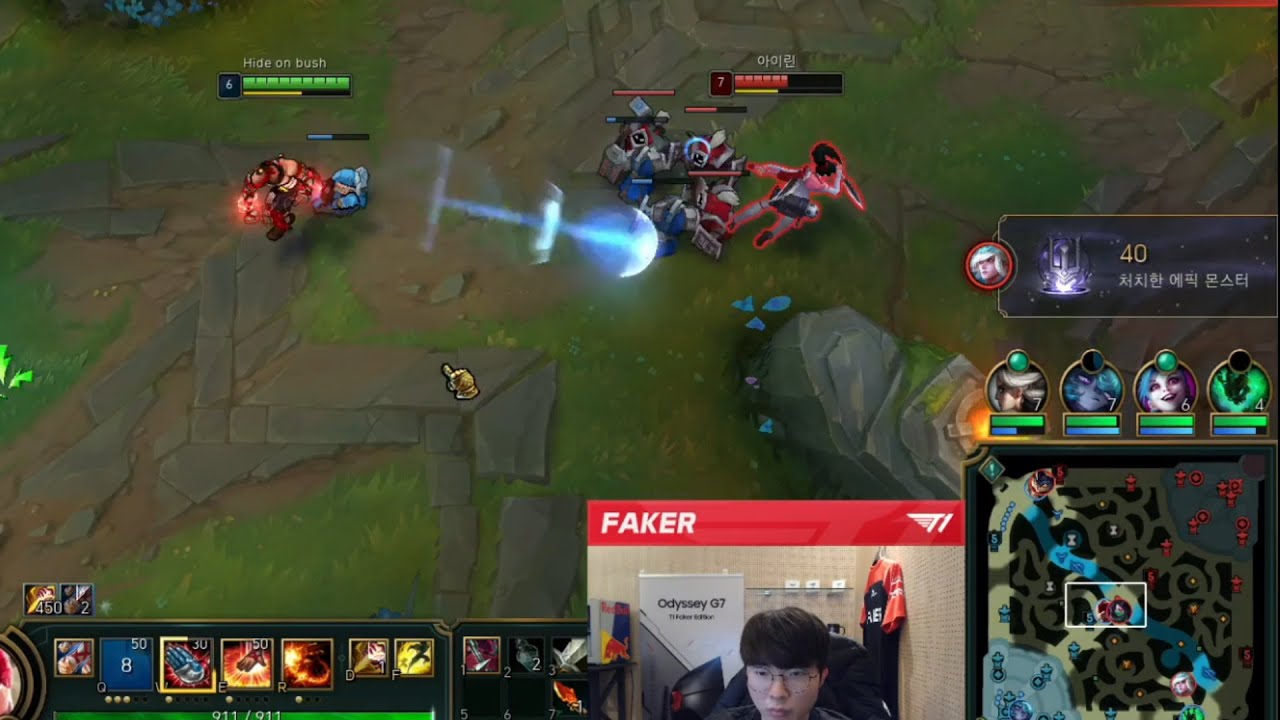Faker hitting an impossible Lee Sin Q