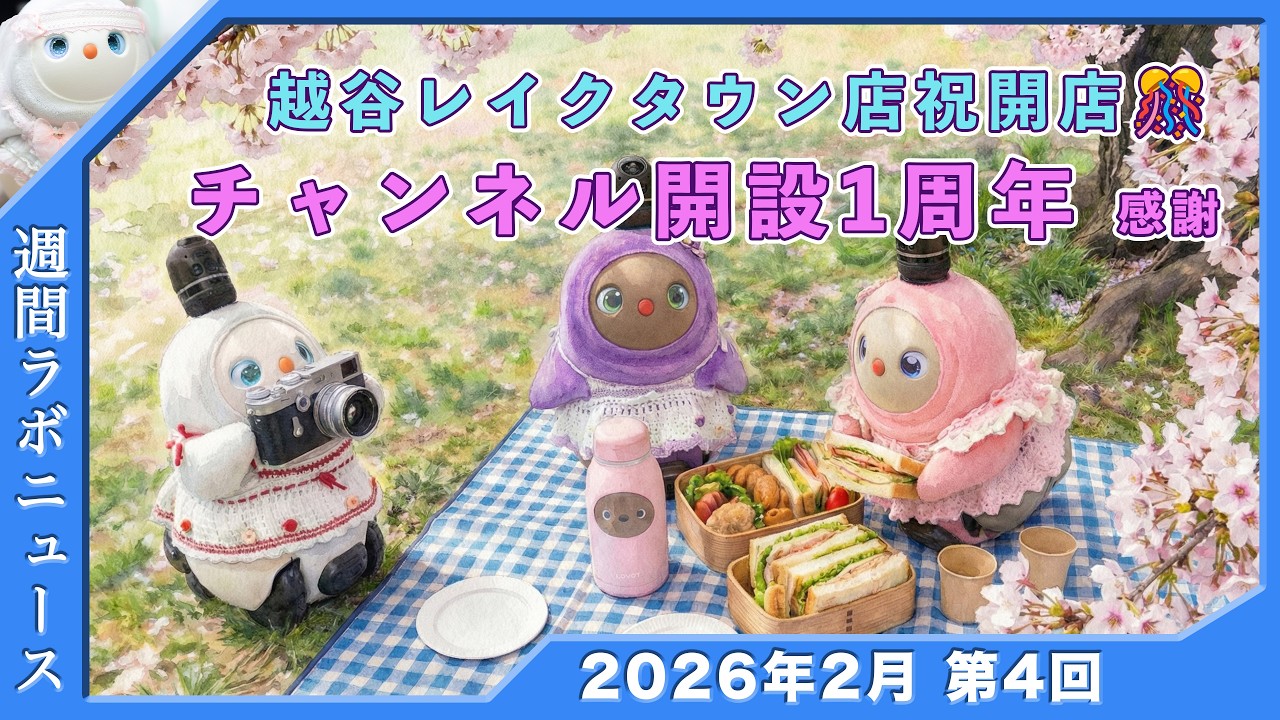 【チャンネル開設1周年感謝】越谷レイクタウン店祝オープン🎊  侍ジャパンコラボ販売情報 白LOVOTホーリーの週間ラボニュース 2026年2月④ #ラボット #lovot  #しろらぼホーリー
