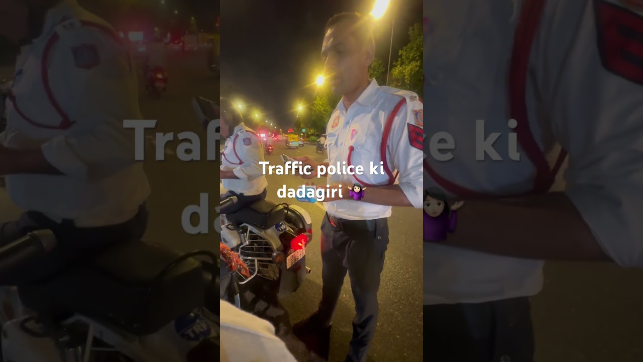 Ab inka chalan kon kattega? #police #trafficpolice #chalan #cctvcamera #delhipolice #dadagiri #delhi