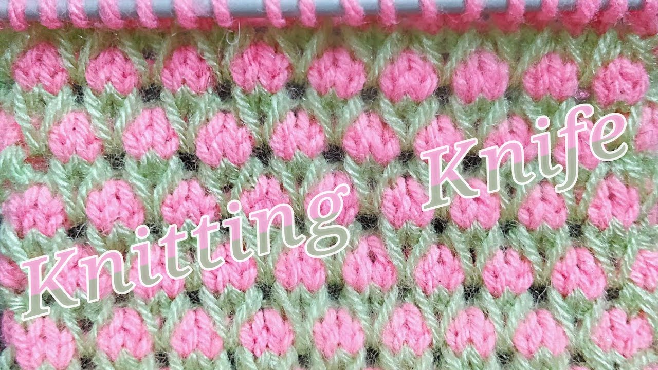 Bicolor Knitted Pattern. Garden of Tulips🌷🌷🌷🌷🌷🌷🌷 pattern for Kids Garments, Blankets.