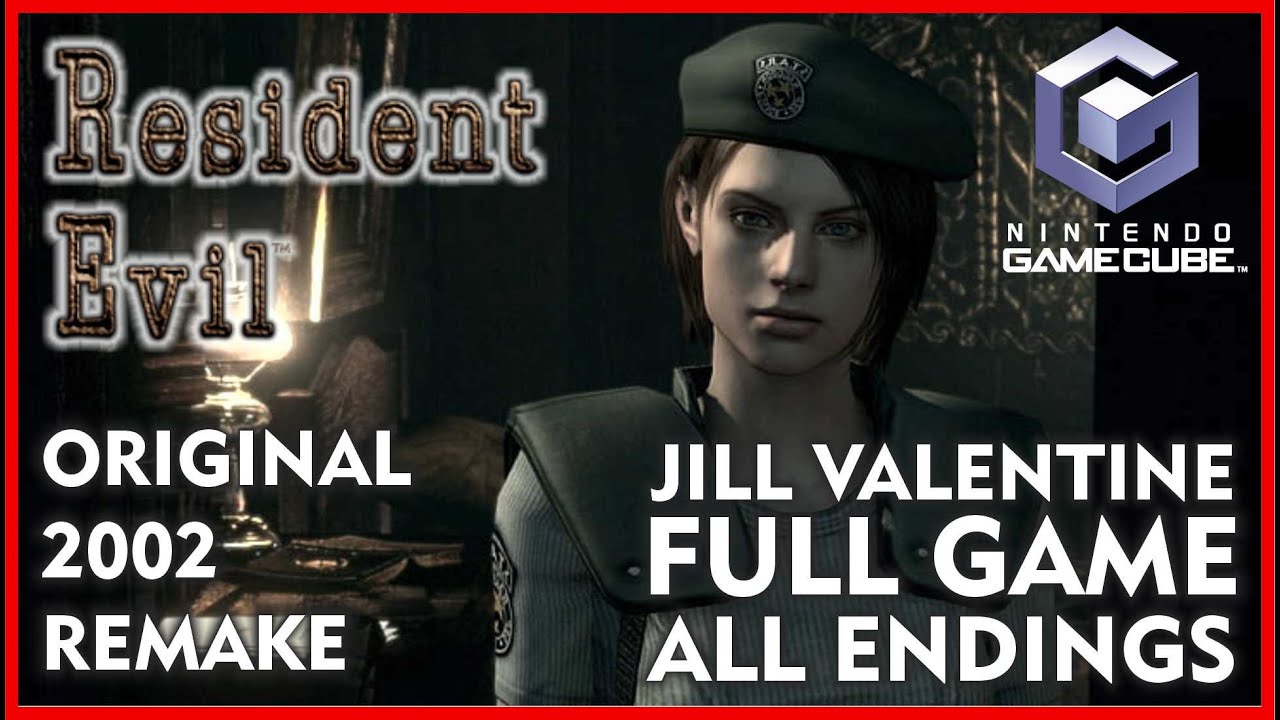 RESIDENT EVIL Gamecube REMAKE - Jill Valentine FULL GAME Walkthrough - ALL ENDINGS 100% Collectibles