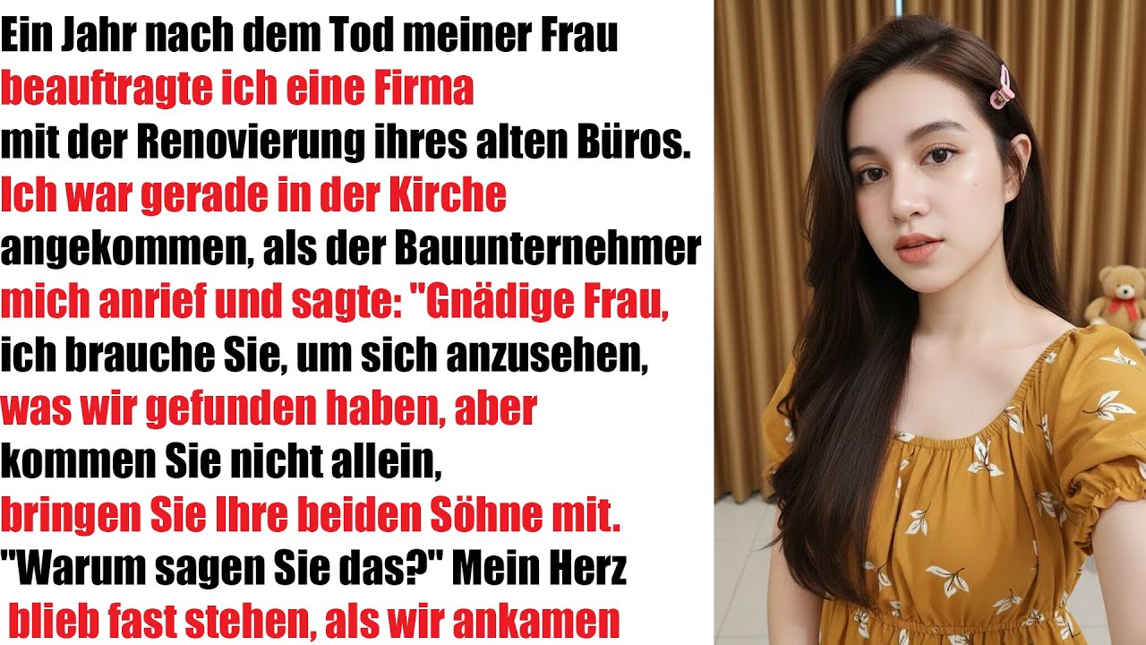 Ein Jahr nach dem Tod meiner Frau ließ ich ihr altes Büro renovieren –