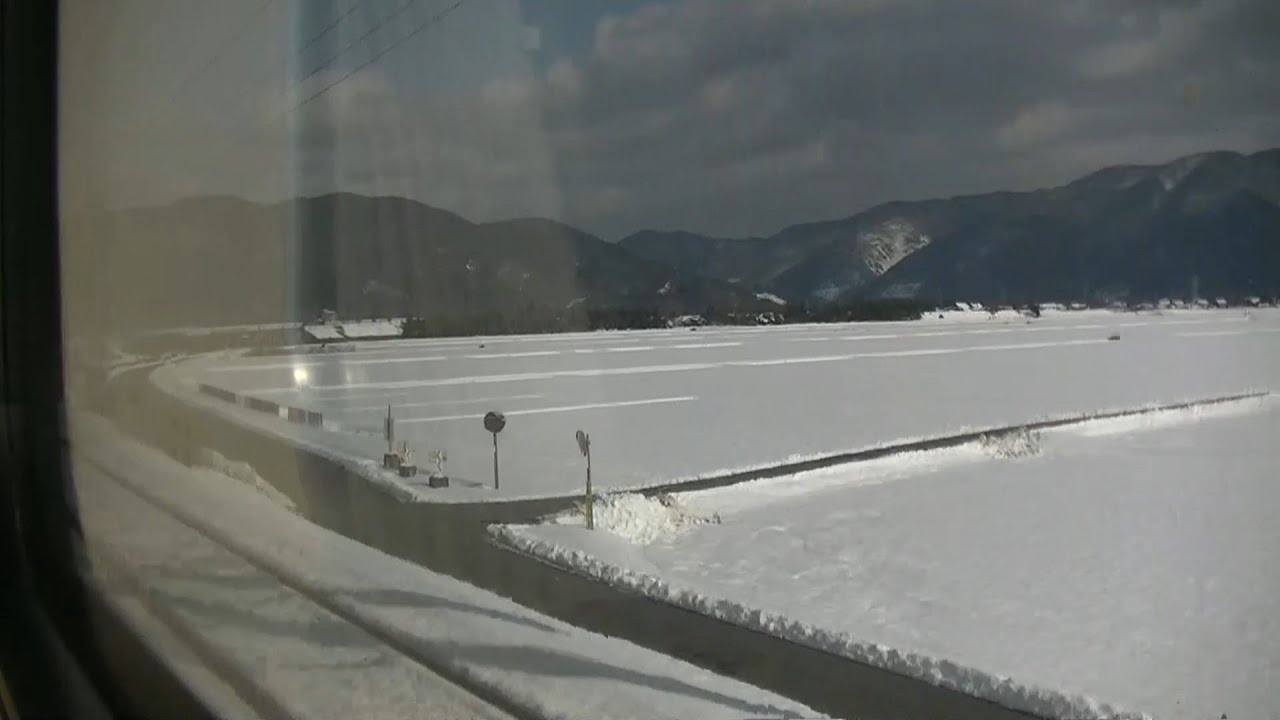 【JR西日本683系】特急サンダーバード17号右側車窓（THUNDERBIED自強號17次列車雪窗景） 大阪～新大阪～京都～敦賀（湖西線経由） 24 Jan. 2026