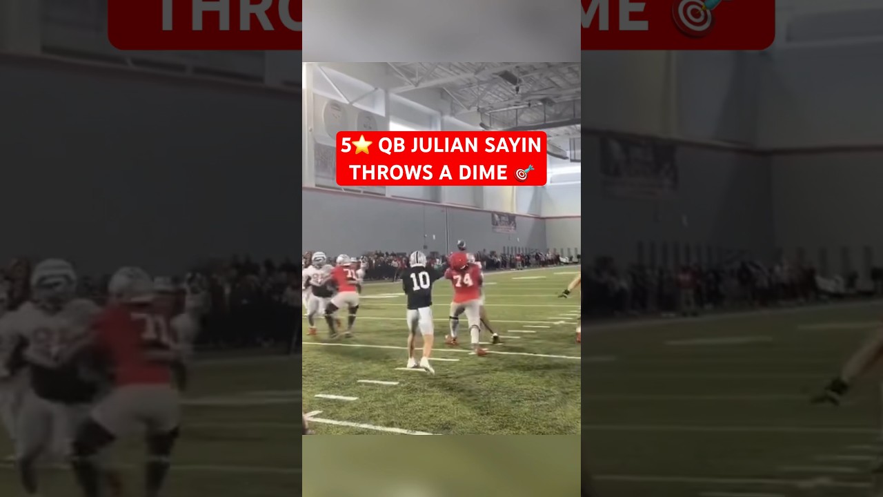 Former 5⭐️ QB Julian Sayin has a SMOOTH release 😮&zwj;💨