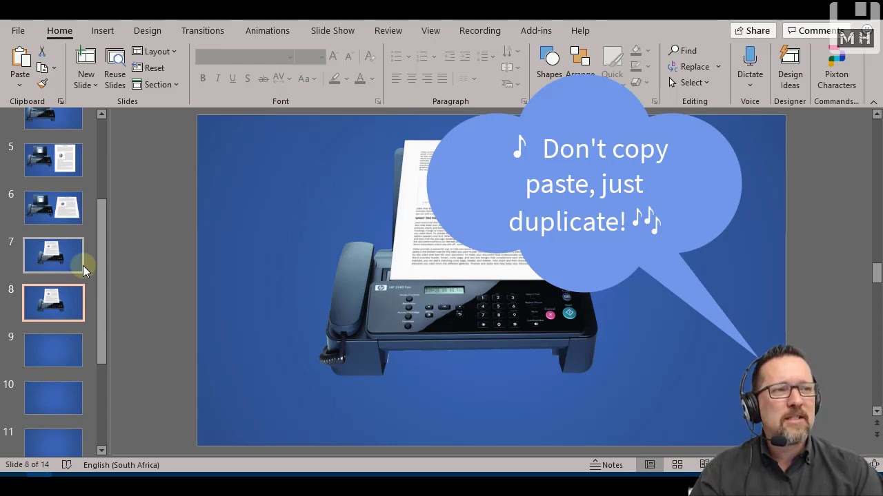 PowerPoint Fax machine