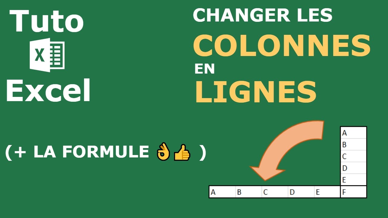 Comment transformer les colonnes en lignes sur Excel