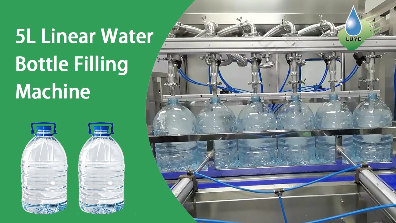 5L Linear Water Bottle Filling Machine, Water Filling Production Line Equipment - Luye Machinery
