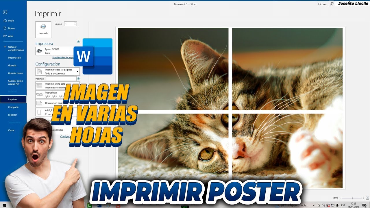 Como Imprimir Una Imagen En Varias Hojas En Word (Imprimir Póster)