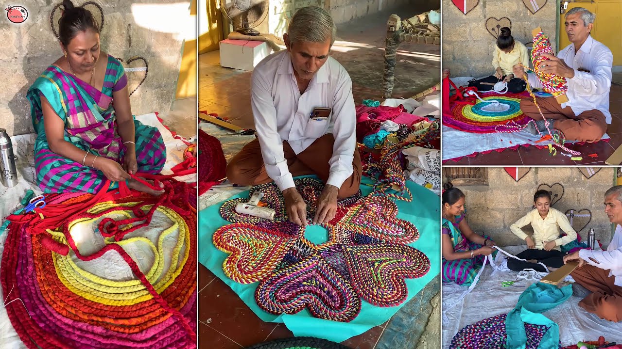 Mother Daughter Doormat Making - Rope - Paydan Banane ka Tarika #mother #daughter #doormat #diy