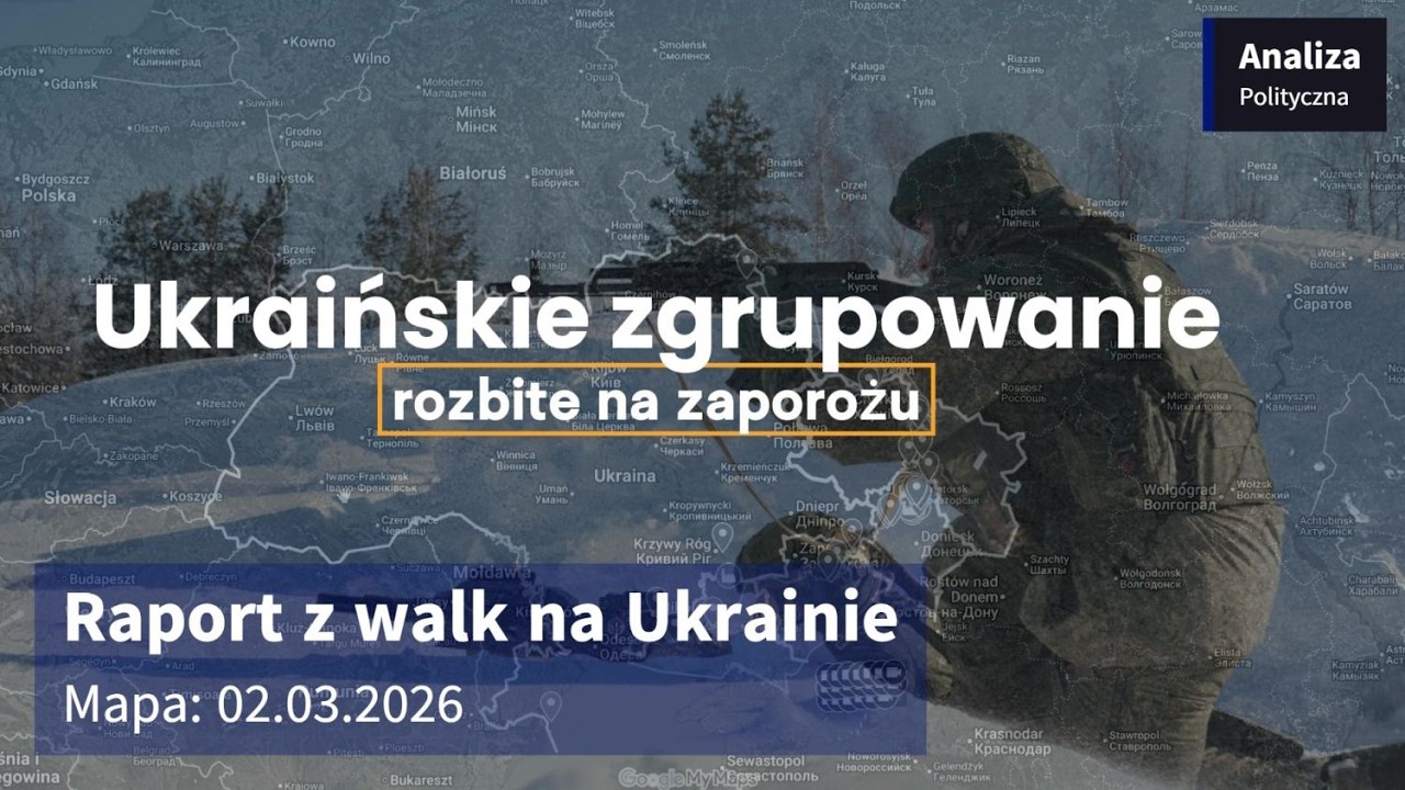 Wojna na Ukrainie Mapa 02.03.2026 - Ukraińskie zgrupowanie rozbite na zaporożu