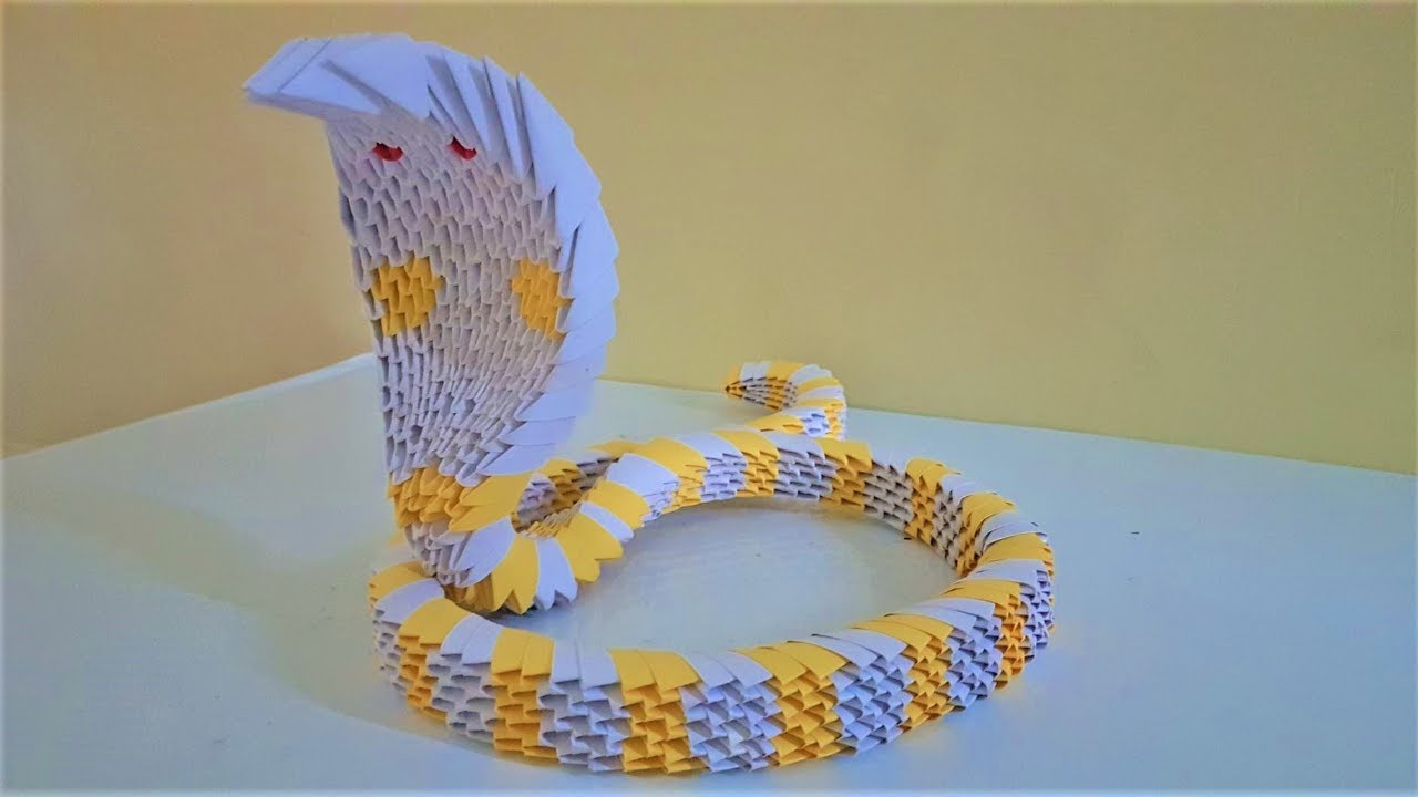 3D Origami Snake with Paper by Created Channel | #3dsnake #youtubechannel #youtubefeeds #3dorigami