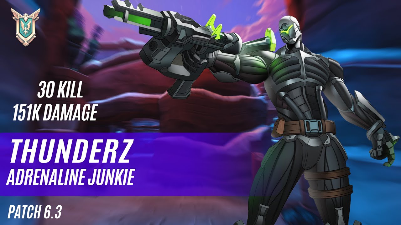 30 KILL 151K DAMAGE THUNDERZ KOGA PALADINS COMPETITIVE (PATCH 6.3) ADRENALINE JUNKIE