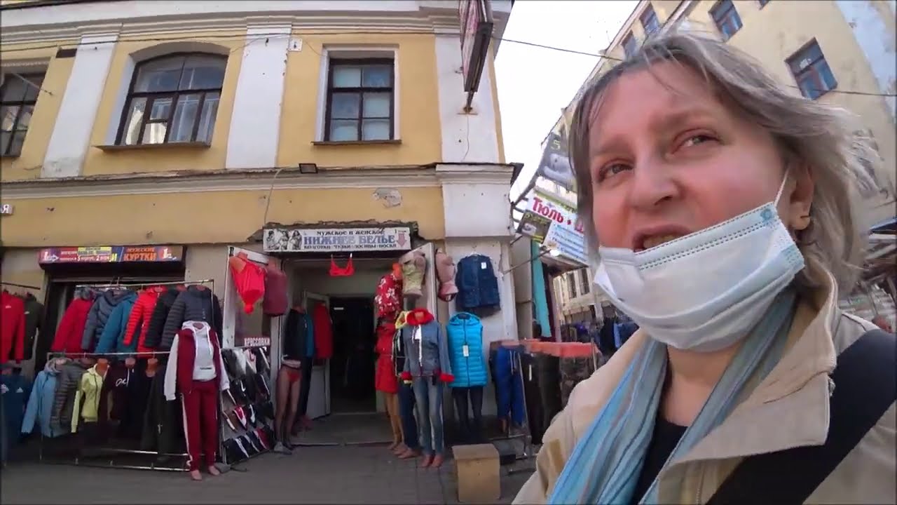 270. Рынок Апрашка СПб. Очень хочу снять видео из коммуналки. Первые примерки и первые покупки...