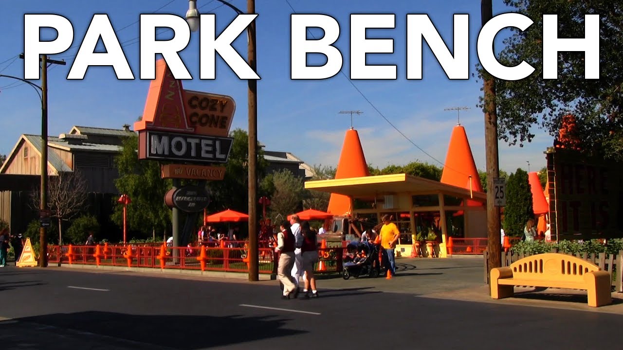 Disney Park Bench - Cars Land - Cozy Cone Motel