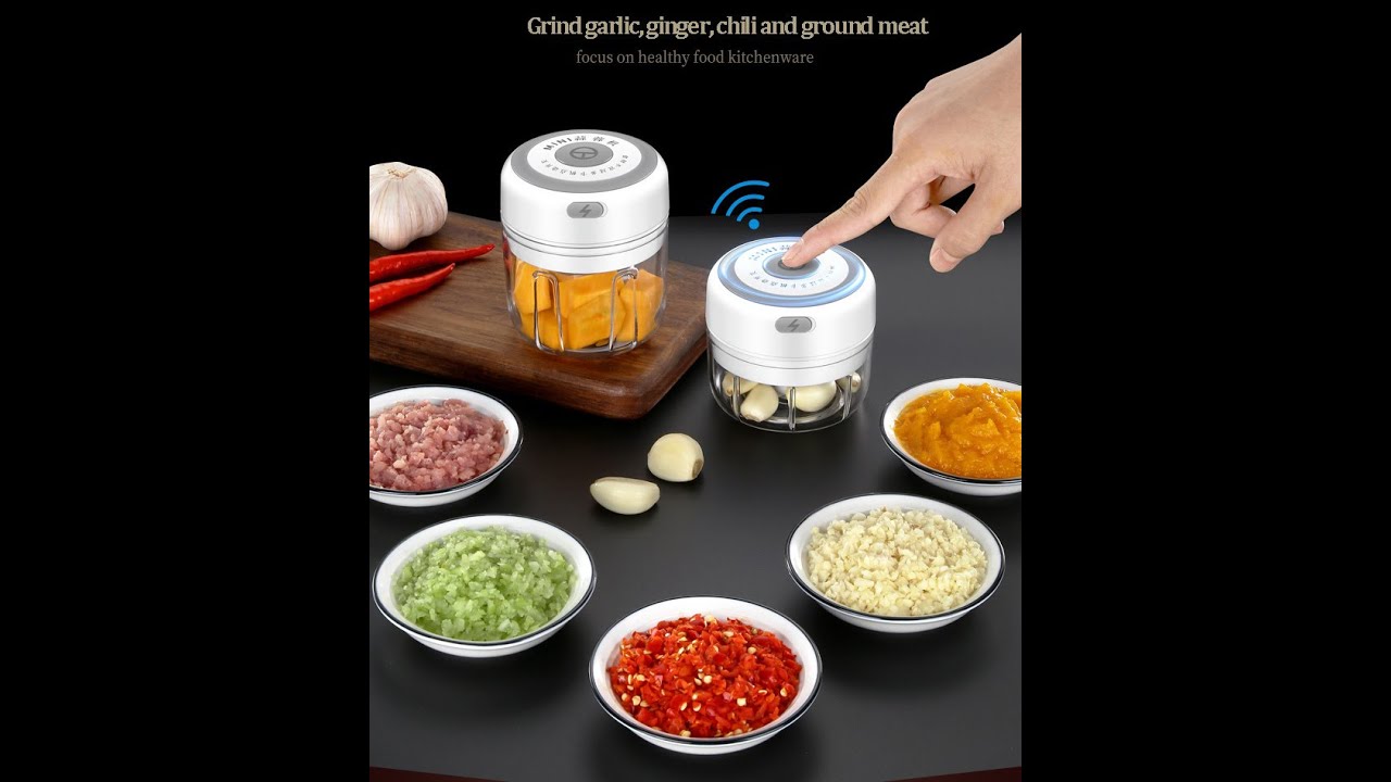 2020 Kitchen Tool Electric Mini Food Garlic Vegetable Chopper Garlic Press Crusher Chopper Review