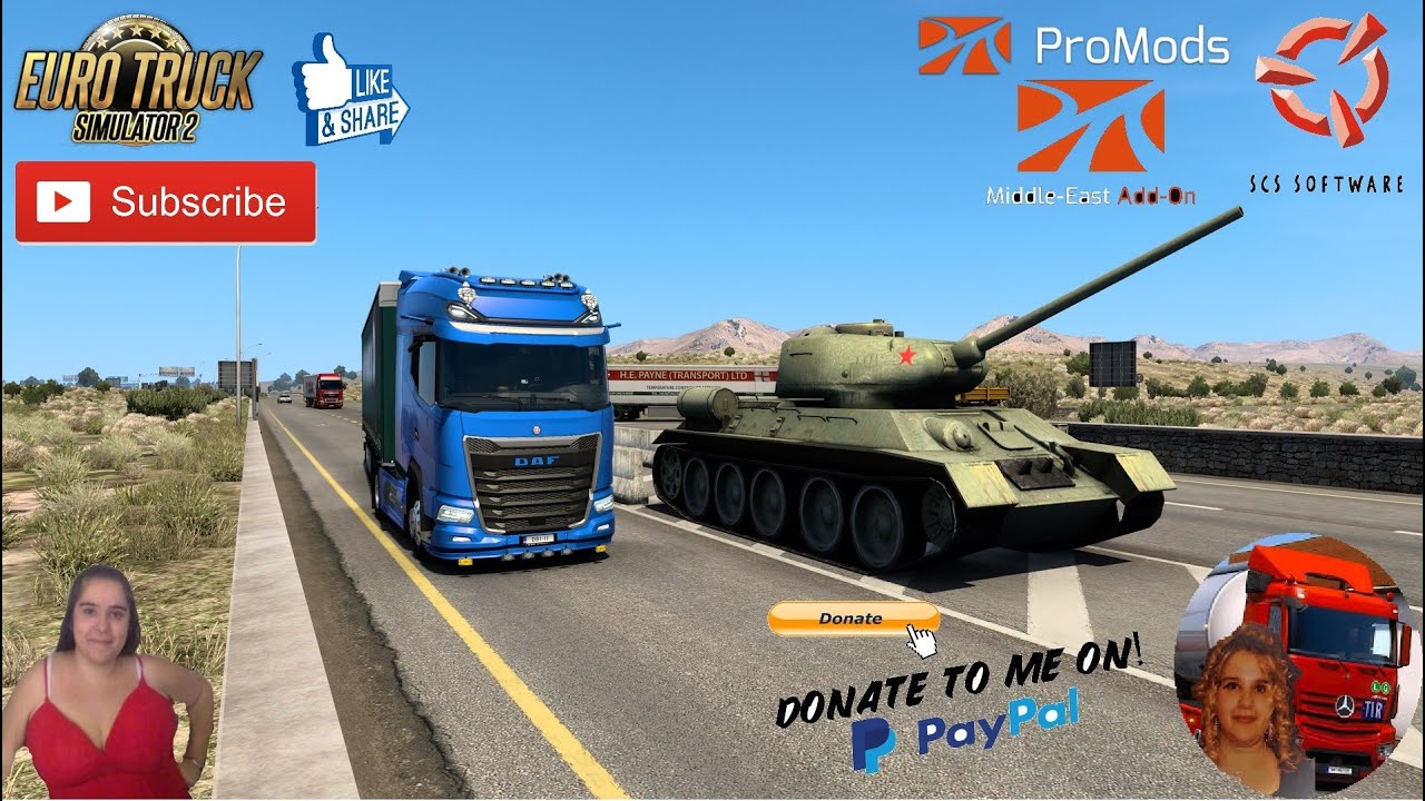 Euro Truck Simulator 2 (1.43) Delivery in Egypt Road to Africa Middle East Addon + DLC's & Mods