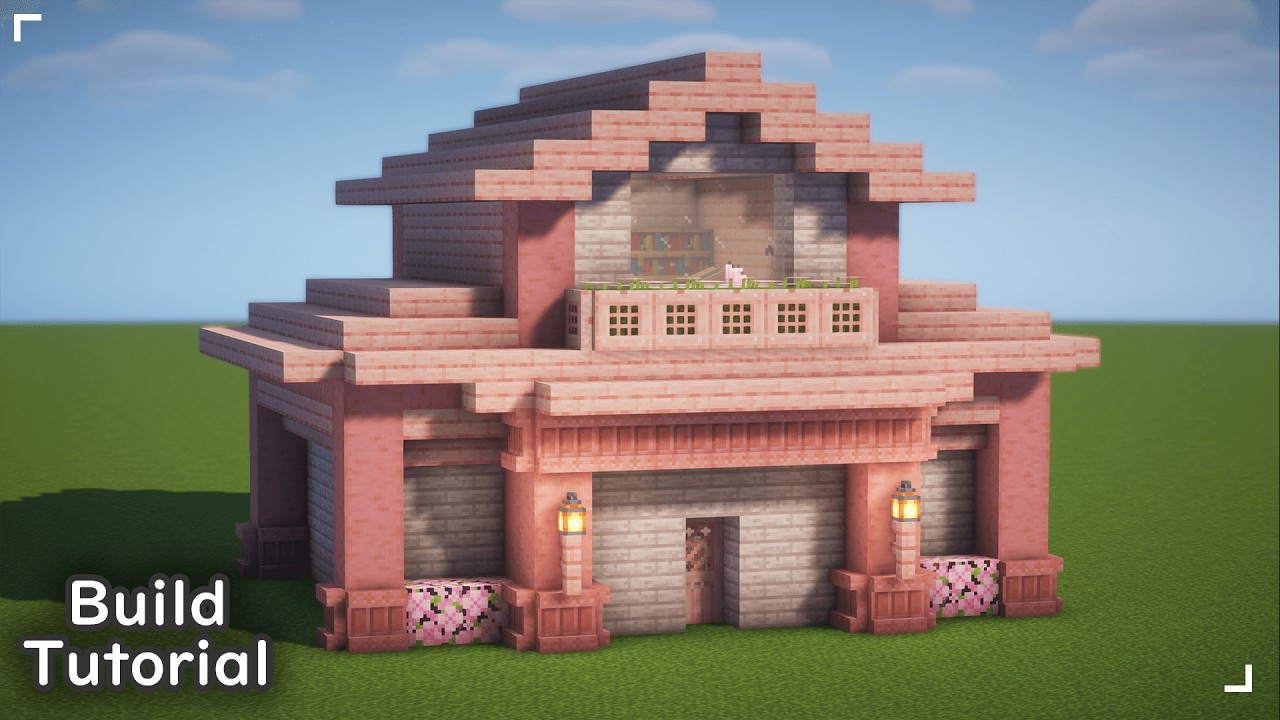 🌸 Cherry Blossom & Pale Oak House 🤍 | Minecraft Build Tutorial