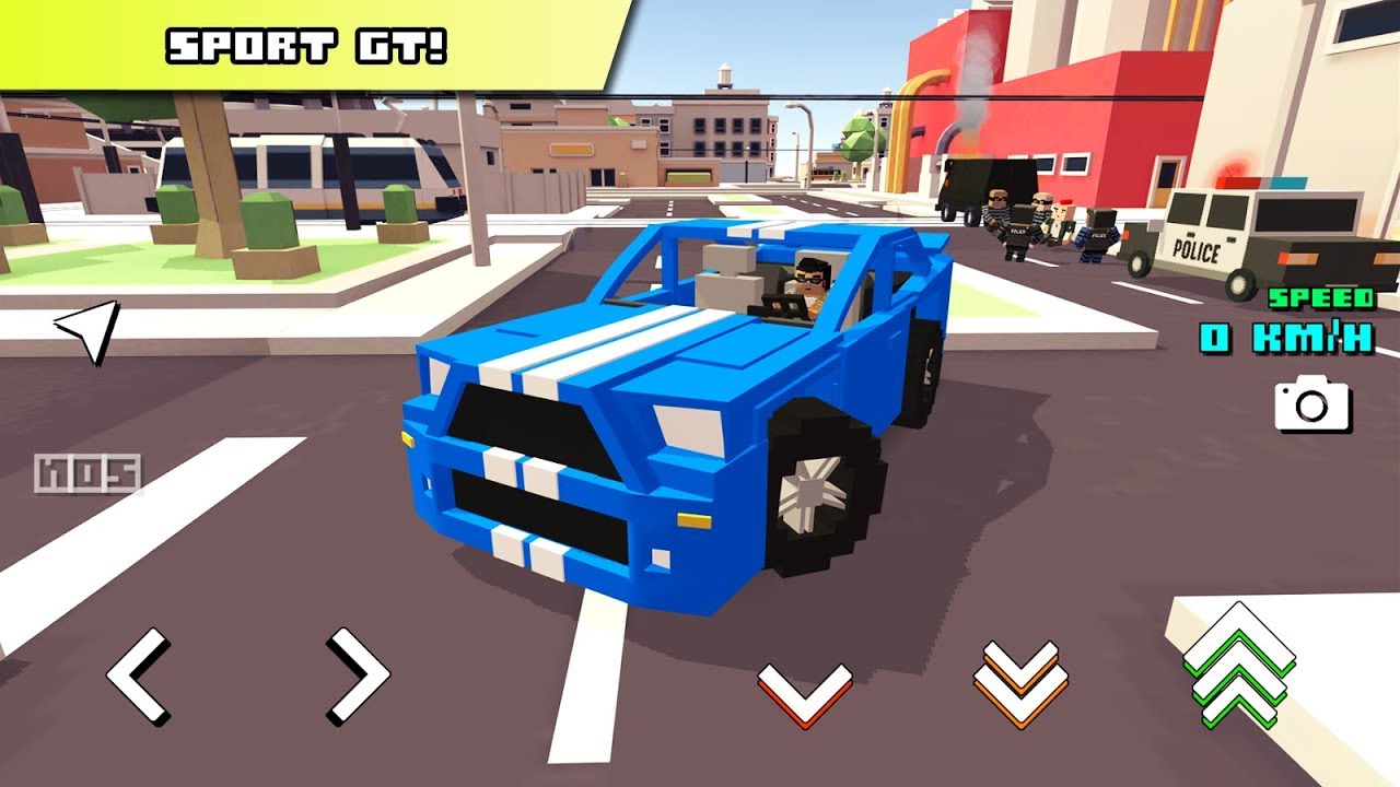 Blocky Car Racer - City mode exploration