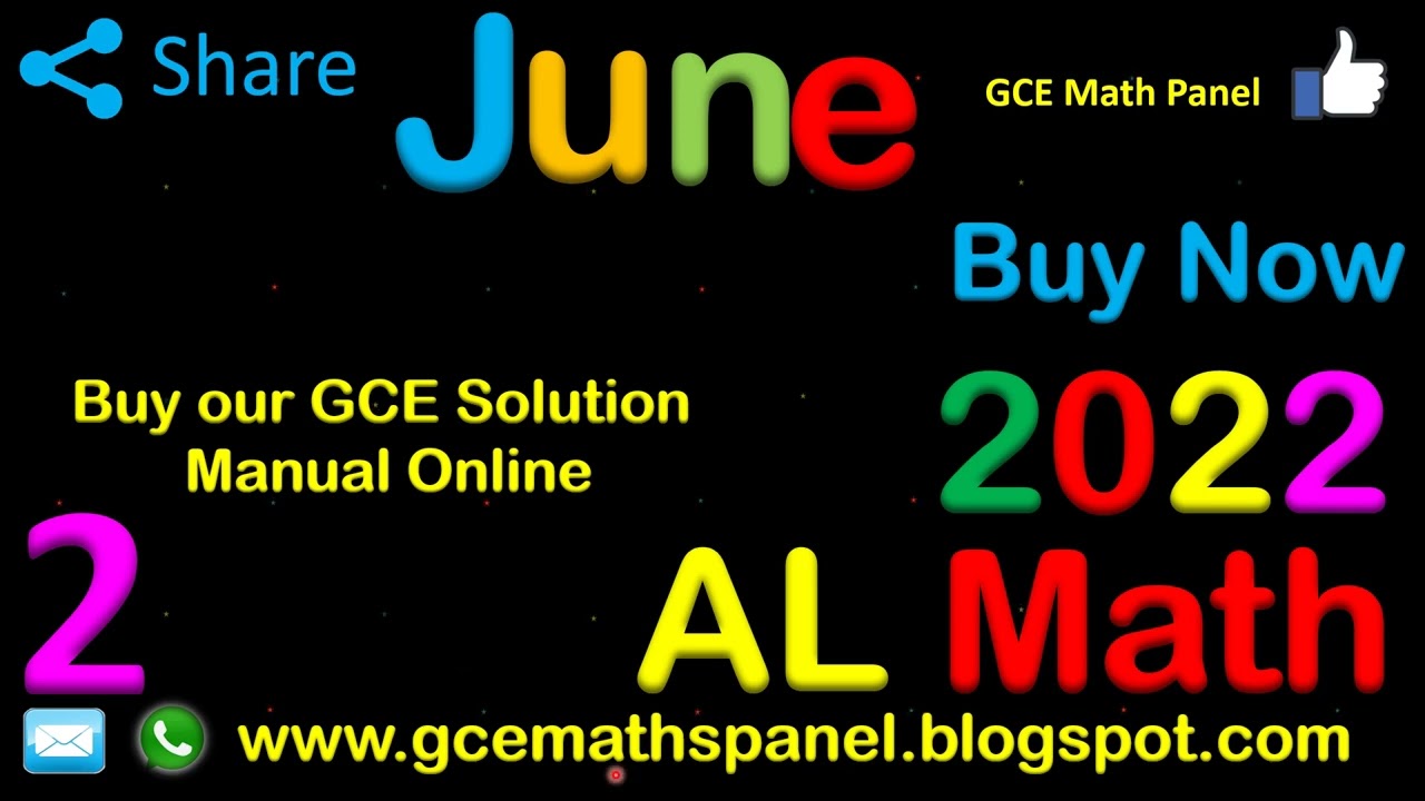 June 2022 A Level Pure Mathematics Solutions   Part 2 of 3   Statistics   Mechanics   Cameroon GCE