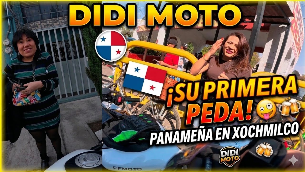 Llevé a una PANAMEÑA a su primera PEDA en Xochimilco 🇵🇦 DIDI MOTO😱