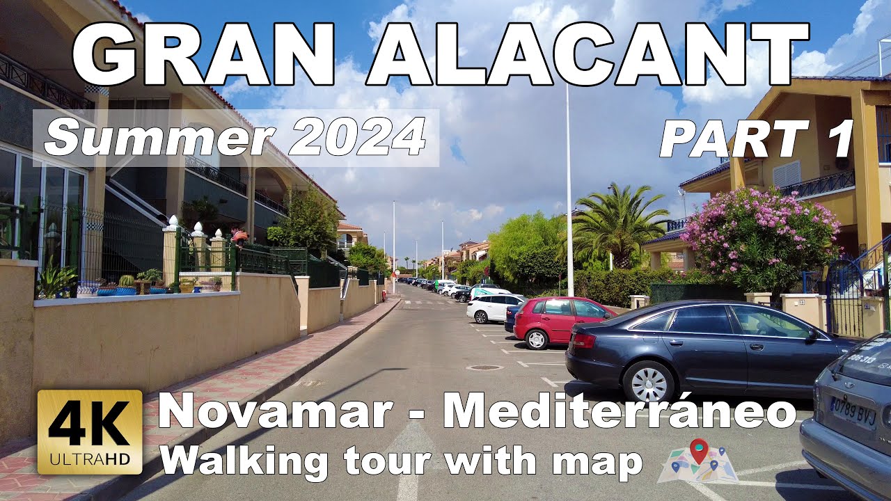 Gran Alacant (Novamar - Mediterráneo) Spain | Costa Blanca - Walking tour [4k 60 fps]