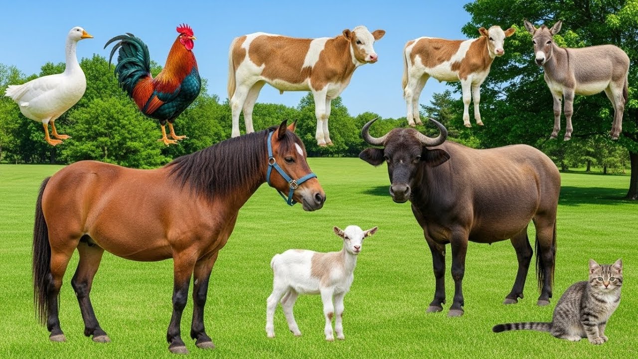 Farm Animal Sounds for Kids: Cow, Sheep, Goat, Pig, Chicken, Duck