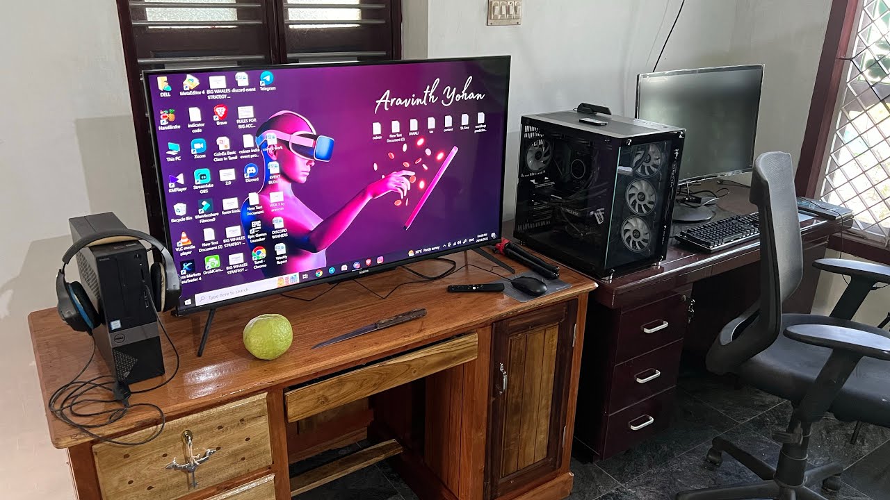 How to Use Android Tv as a Monitor | ஆண்ட்ராய்டு டிவிஐ மானிட்டர் ஆக பயன்படுத்துவது | My old PC setup