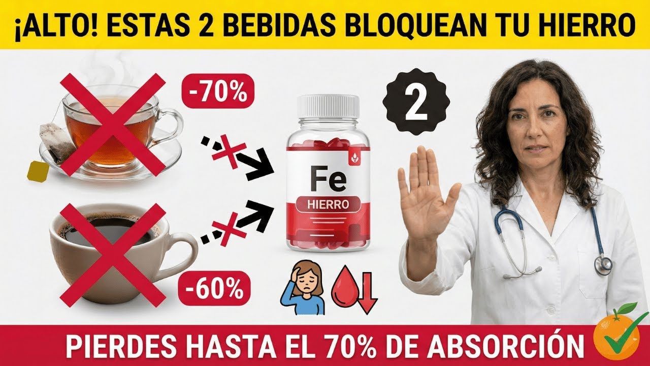 Estas 2 Bebidas DESTRUYEN Tu Absorción De Hierro (Y Las Tomas Cada Día) | Boticaria Maria