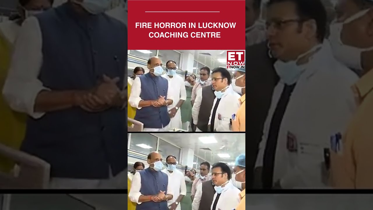 Lucknow Coaching Centre Fire: Rajnath Singh Visits Hospital, Meets Victims & Families | Breaking