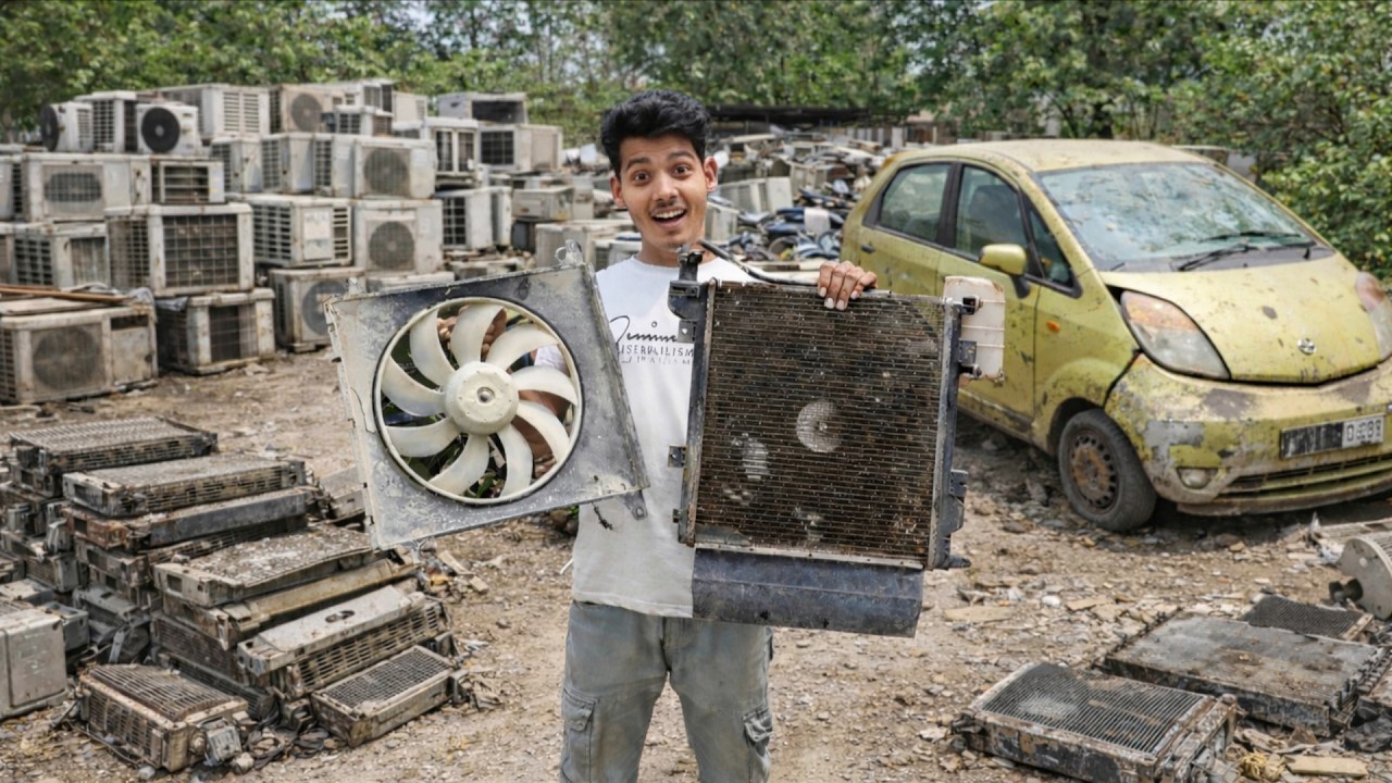 Kabad Mai AC Ka Baap Mil Gya 🥶 | Car Radiator Se Banaya AC
