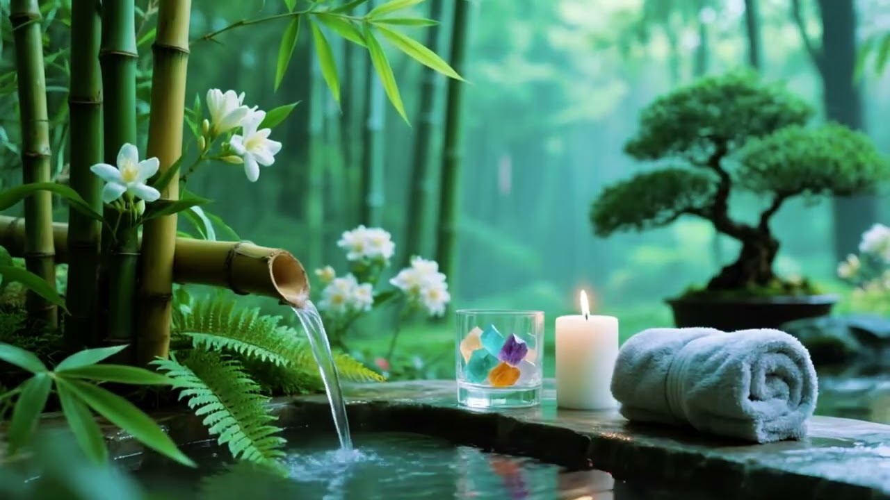 Soothing Relaxing Music 🌻 Peace of Mind, Anxiety Relief, Calm Water for 24 Hour Sleep 16