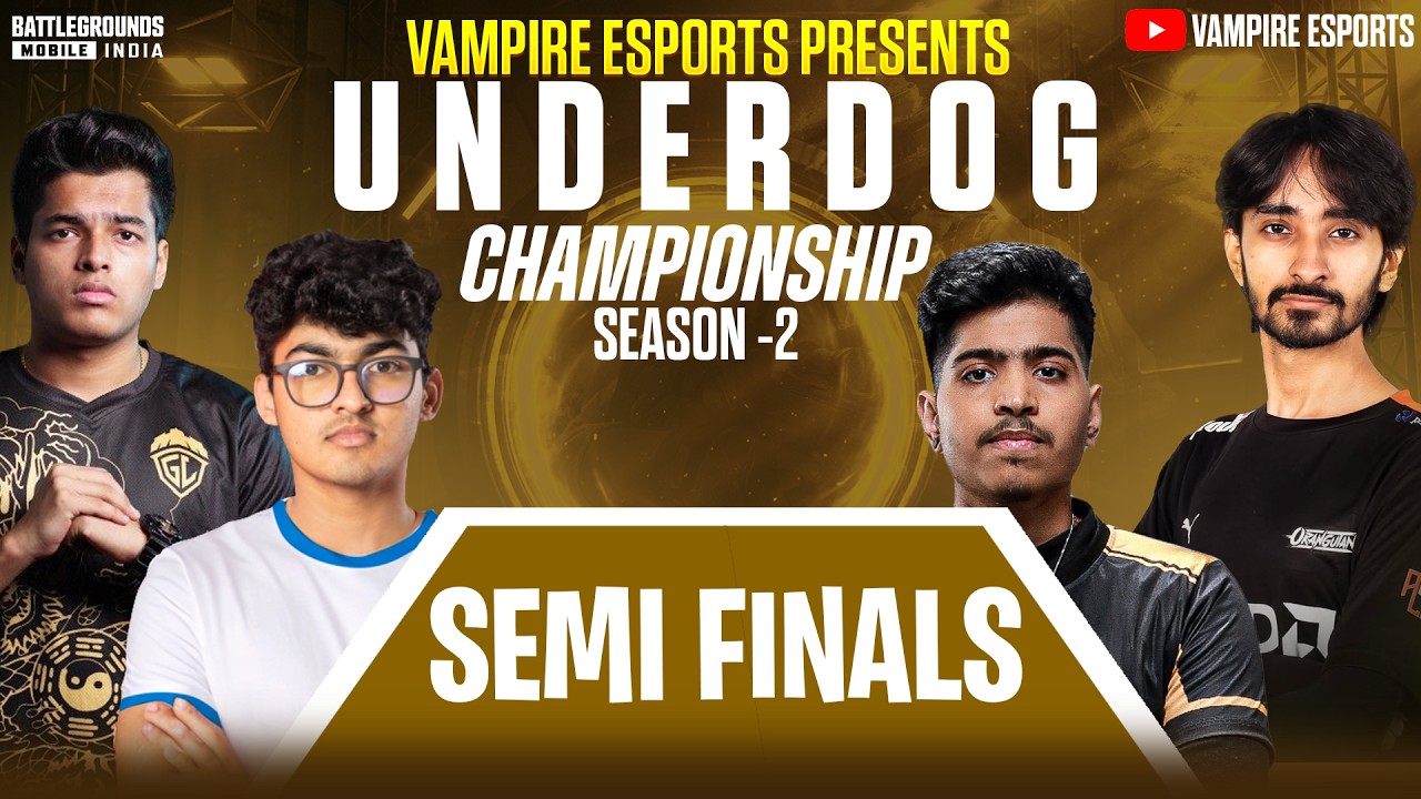 UNDERDOG CHAMPIONSHIP S2 | SEMI FINALS LIVE 🔥 | ₹15K PRIZE POOL | BGMI