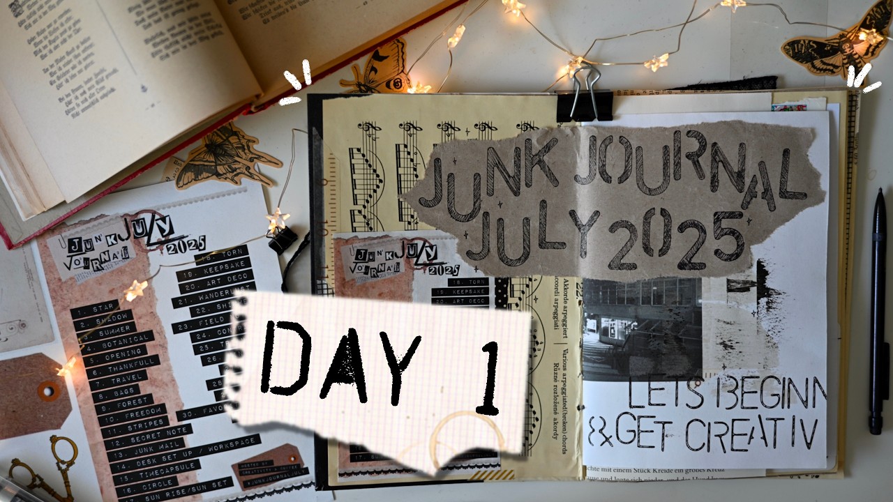 Starting Junk Journal July 2025 • Day 1 Journal Challenge 2025 • Star