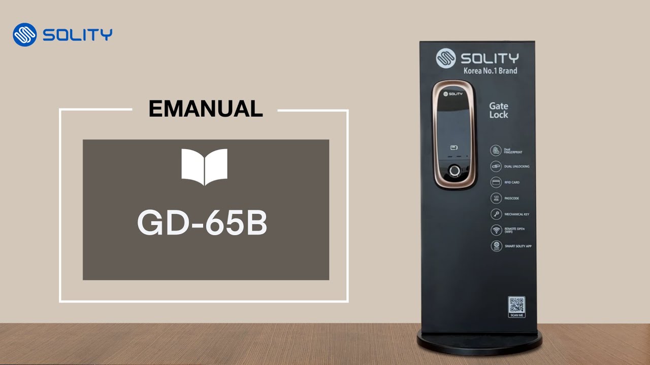 Tutorial Video for Solity Gate Locks (GD-65B, GD-60B)