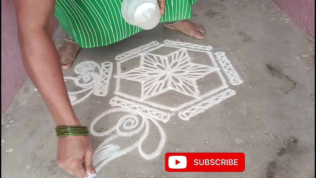 💐5*3dots padi kolam kutti kolam # easy ragoli kolam simple kolam beutful star kolam 