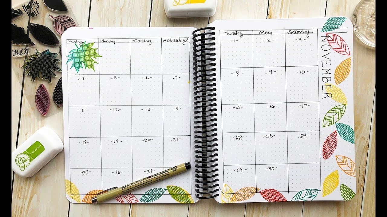 Canvo Bullet Journal: November Monthly Spread