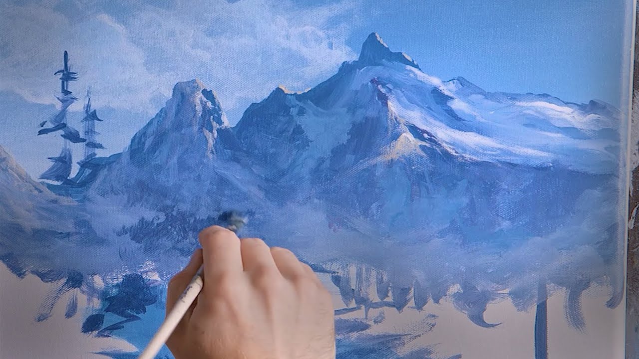 Majestic Mountain - Landscape Painting Art