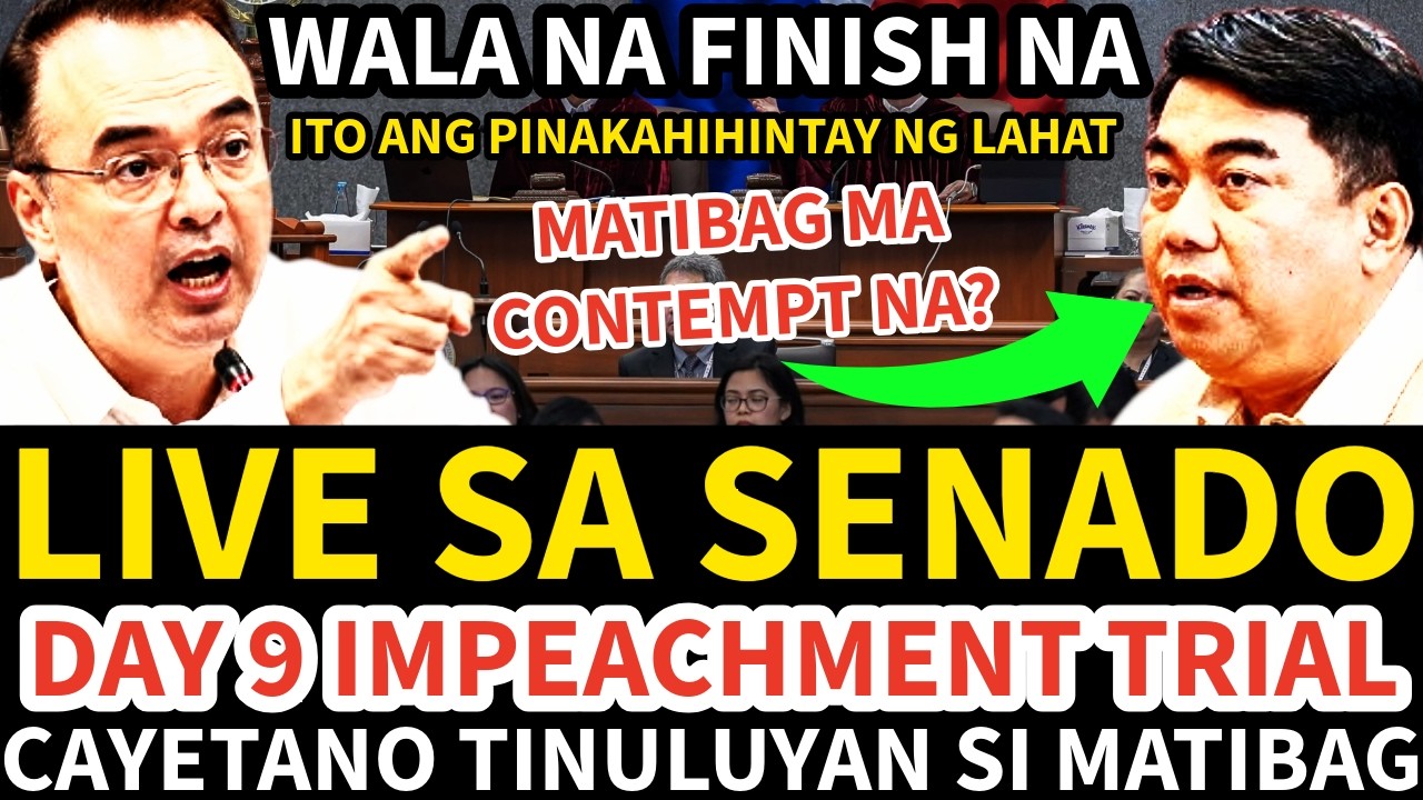 LIVE SA SENADO 9 DAYS IMPEACHMENT TRIAL VP SARA WALA NA FINISH NA MATIBAG MA CONTEMPT NA PANOORIN