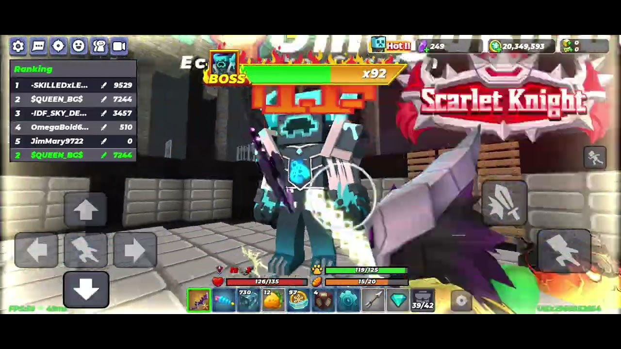 Playing sky block
