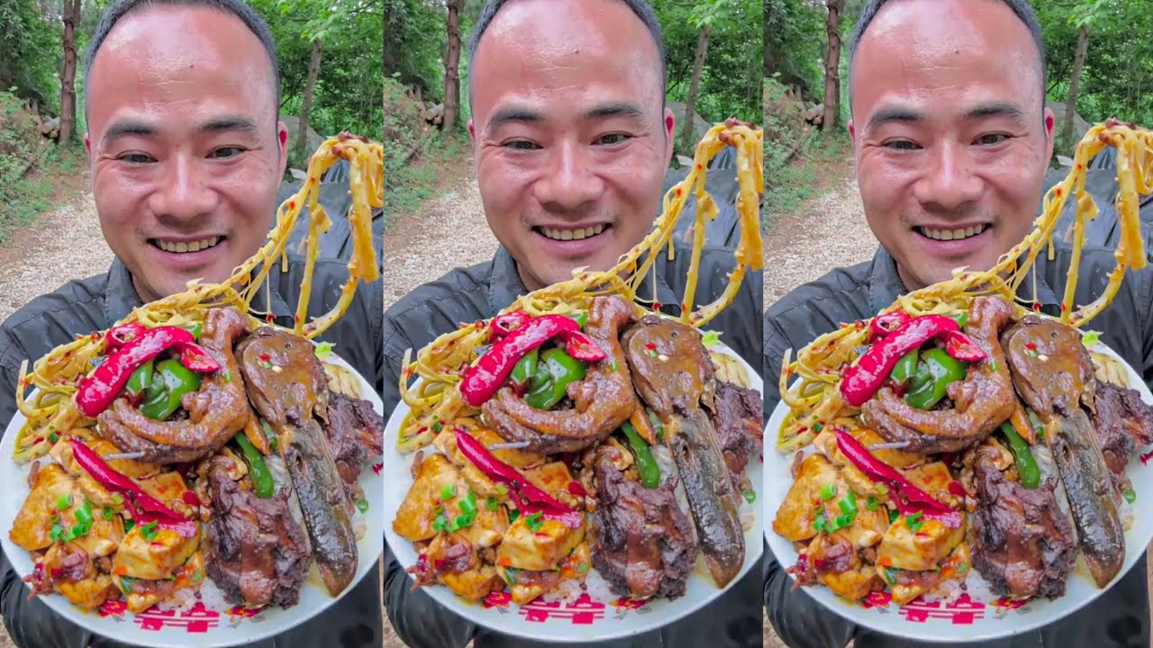 Brother’s Rural ASMR Feast: Spicy Stir-Fry & Braised Duck Goodness