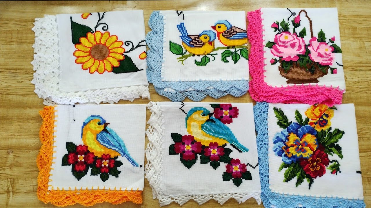 ✨💖6 Servilletas chicas con greca completa 🌻🐦