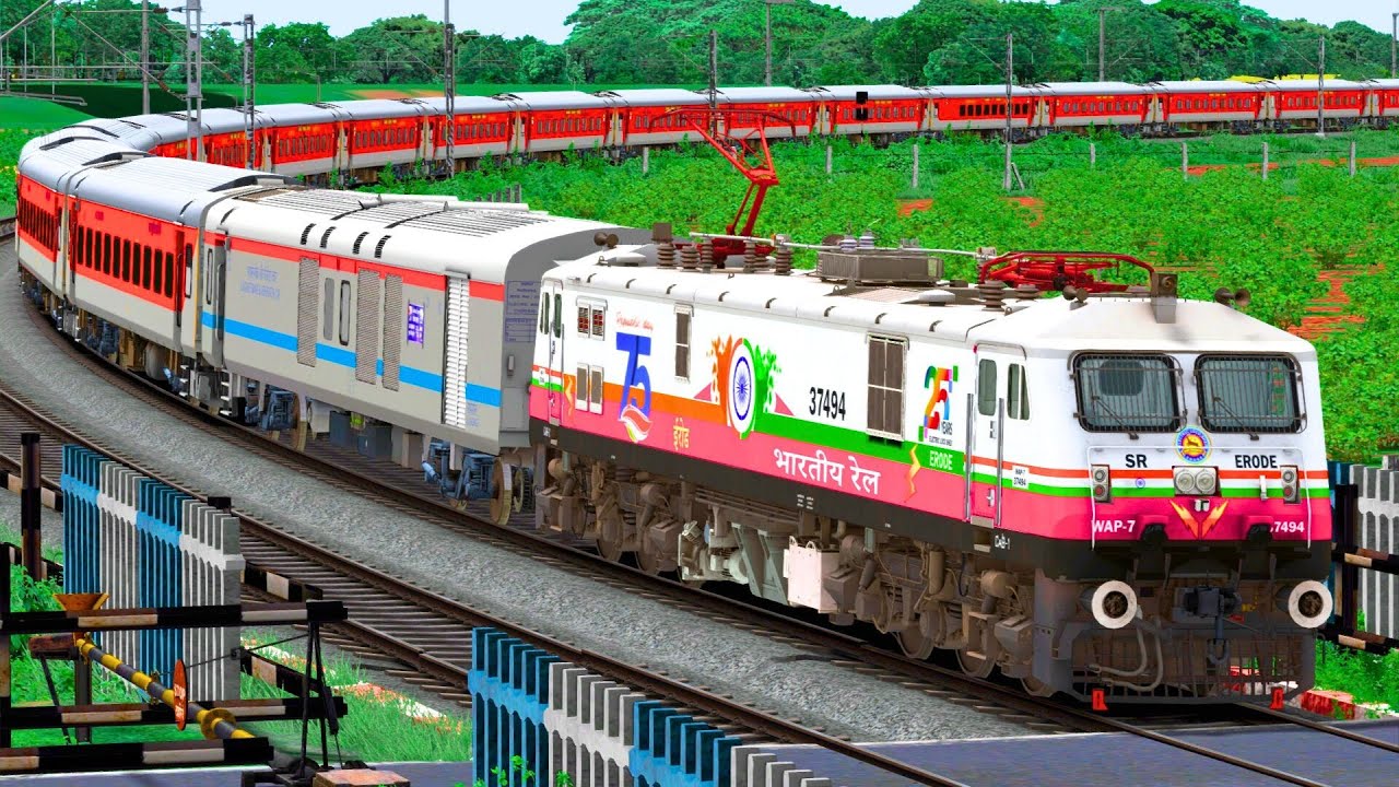 Train High Speed Crossing in Railway Gate | BUMPY RAILROAD | Train Simulator | Railwork | NTG GAMING