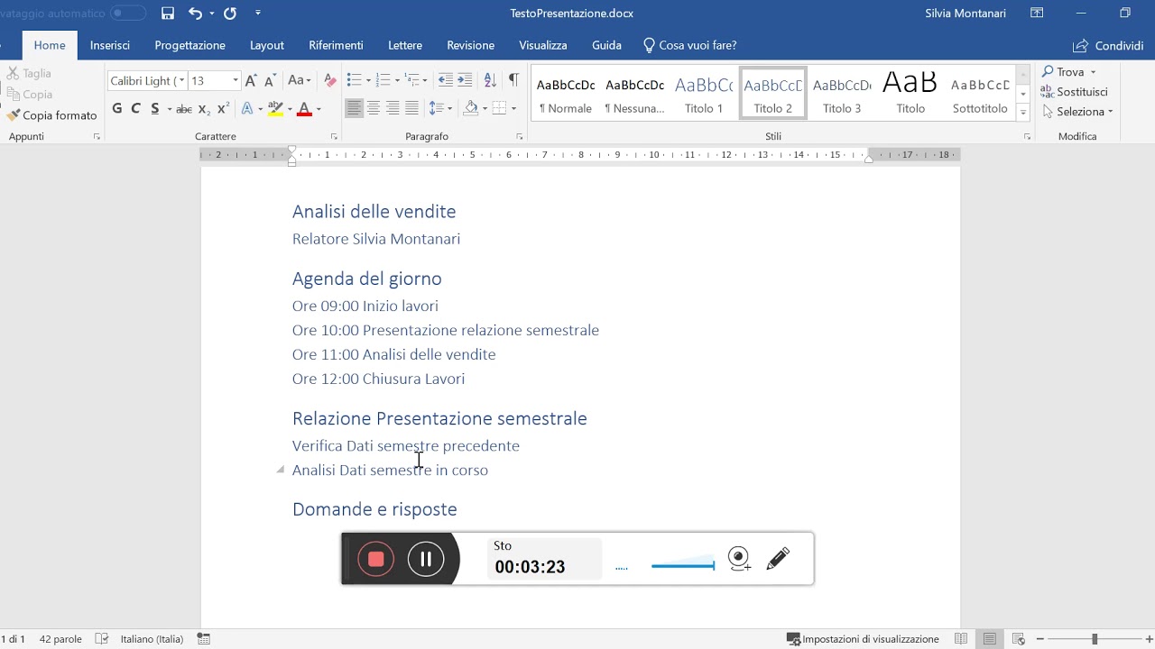 Inserire testi da Word in Power Point