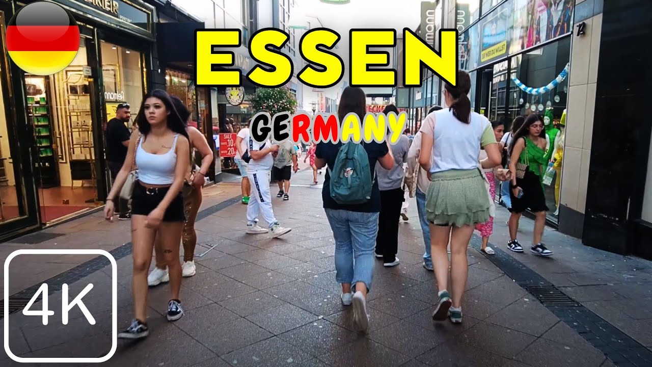 Эссен, Германия Пешеходная экскурсия 4K 🇩🇪