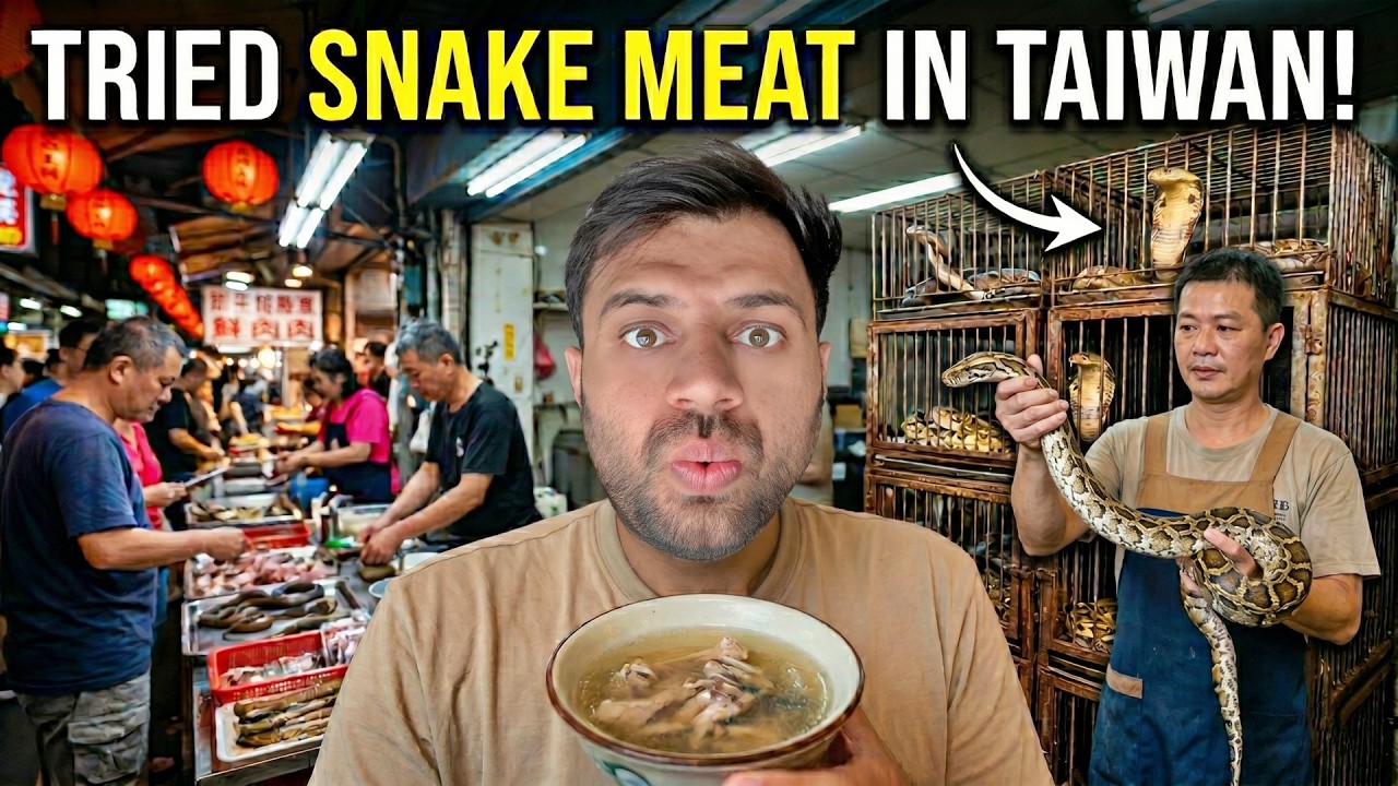 SNAKE MEAT in Taiwan!! 🇹🇼 Eating for first time?